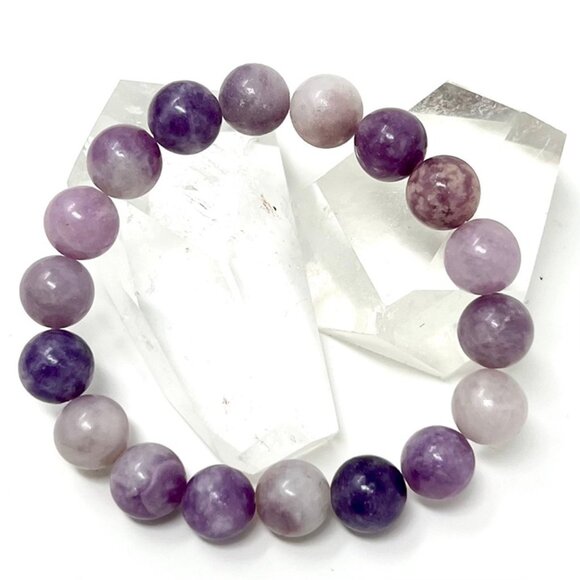 Lepidolite Purple Bracelet Jewelry crystal beaded accessories handmade boho NEW - Picture 2 of 10